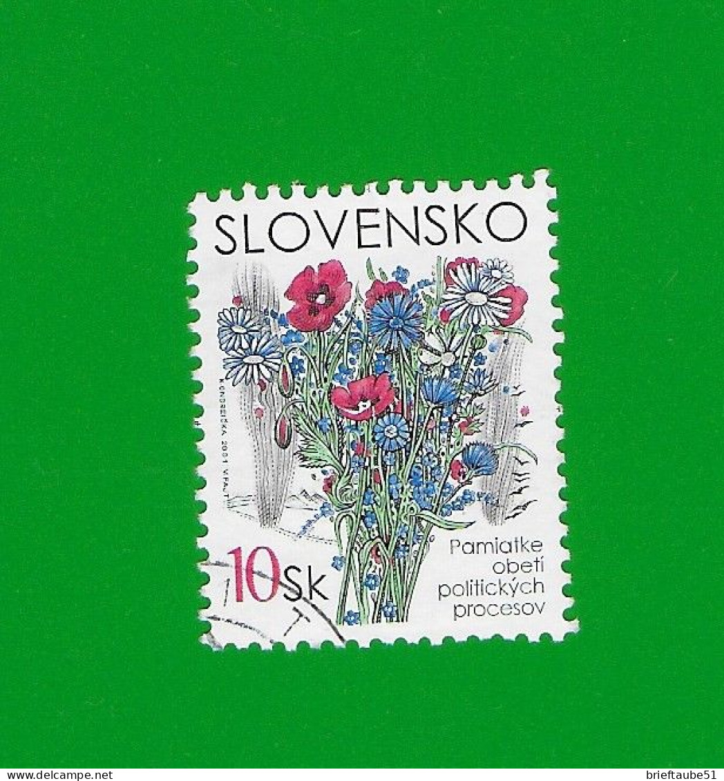 SLOVAKIA REPUBLIC 2001 Gestempelt°Used/Bedarf  MiNr. 407  #  "Feldblumenstrauß" - Usati