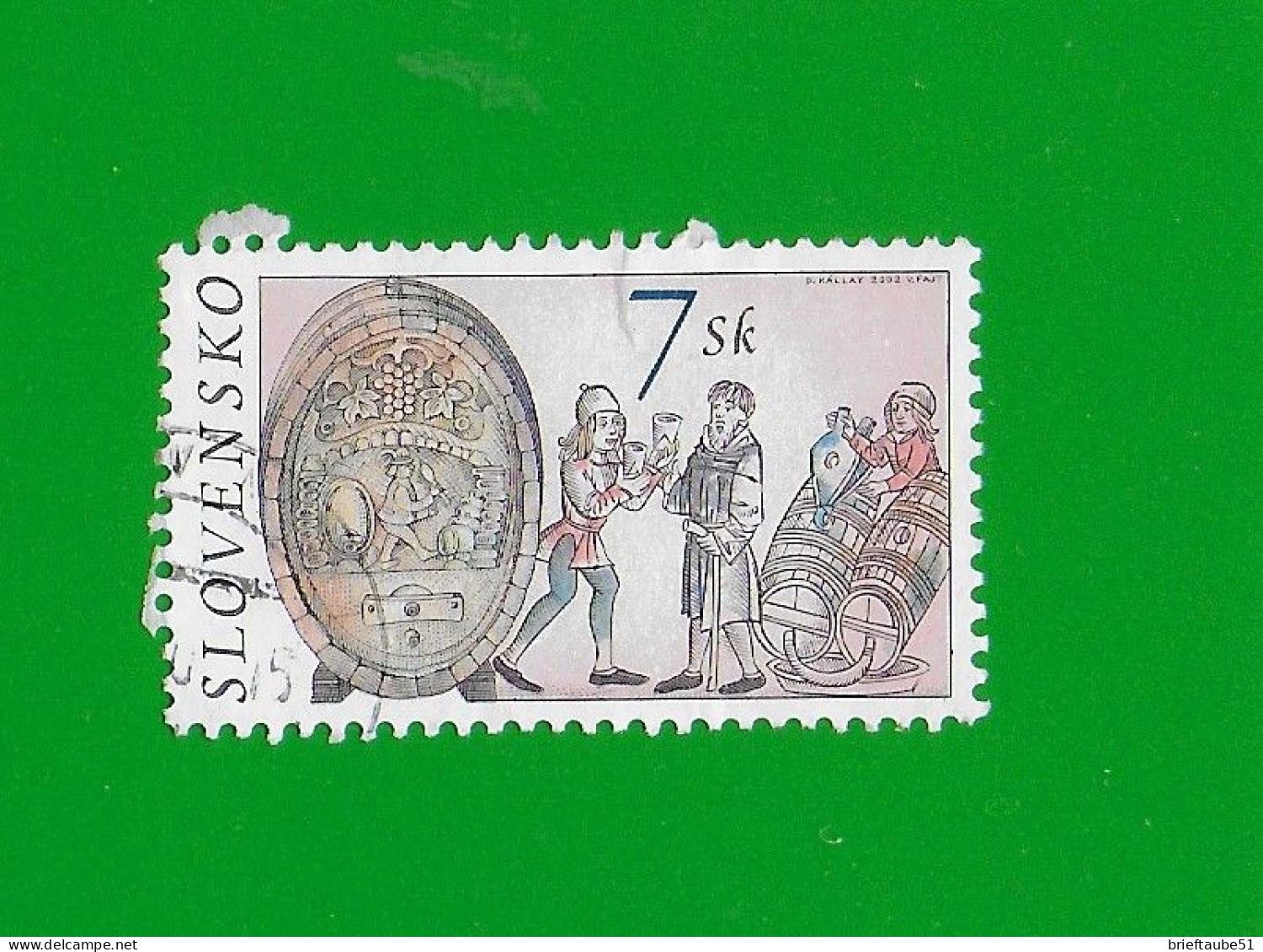 SLOVAKIA REPUBLIC 2002 Gestempelt°Used/Bedarf  MiNr. 425  #  "Weinherstellung  # Weinkeller" - Gebruikt