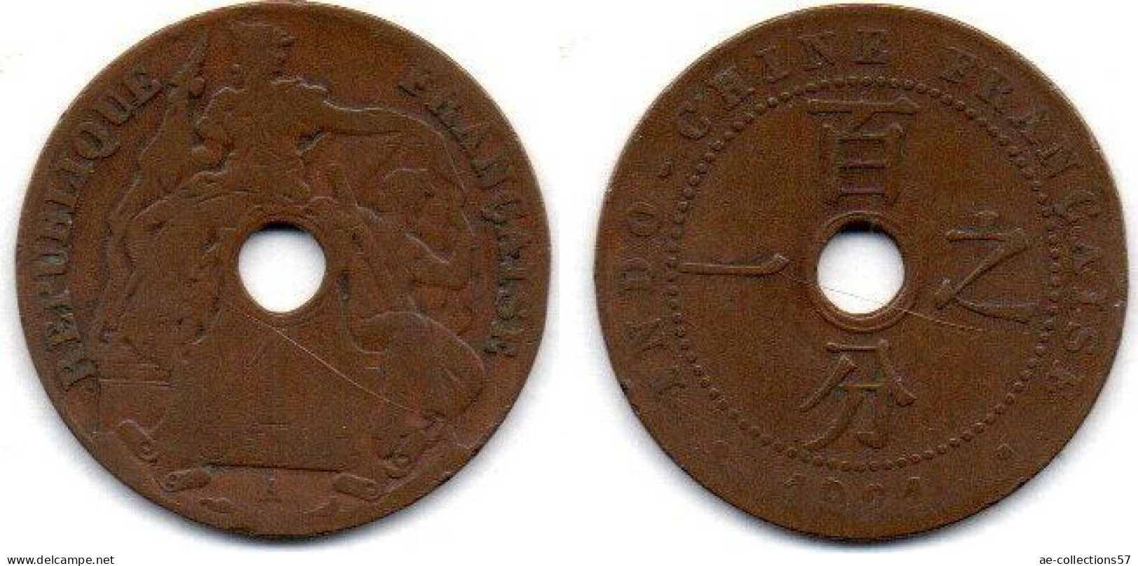 MA 23131  /  Indochine- Indochina 1 Cent 1921 A B+ - Frans-Indochina