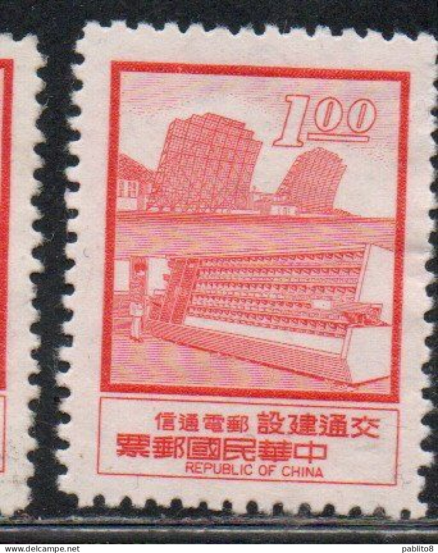 CHINA REPUBLIC CINA TAIWAN FORMOSA 1972 PROGRESS OF COMMUNICATIONS SYSTEM ELECTRONIC MAIL SORTER 1$ USED USATO OBLITERE' - Oblitérés