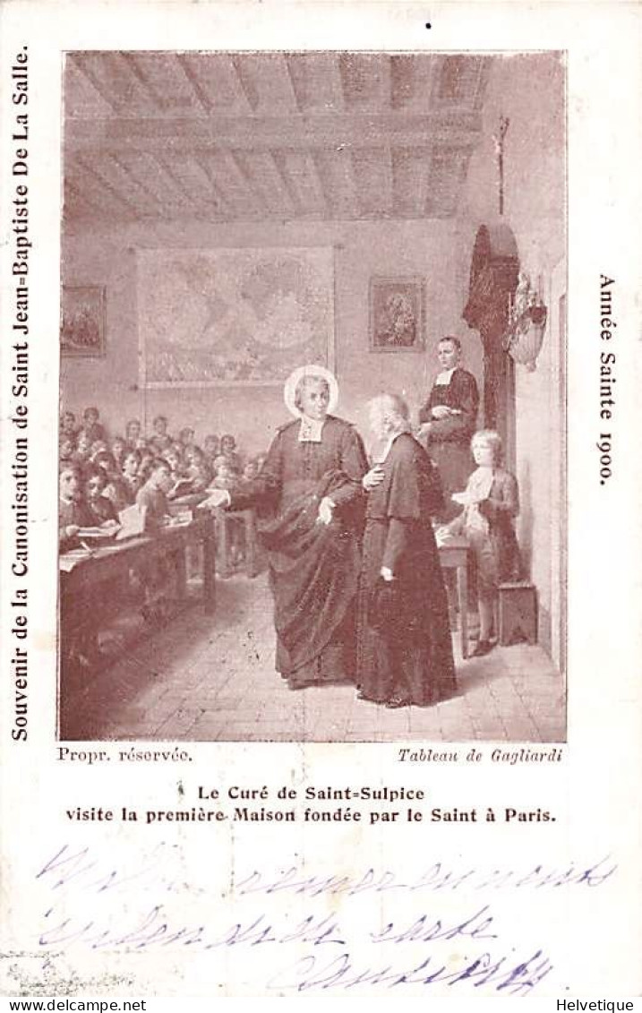 Souvenir Canonisation Saint Jean-Baptiste De La Salle Année Sainte 1900 Curé De Saint-Sulpice Paris Roma 1900 Vatican - Vatikanstadt