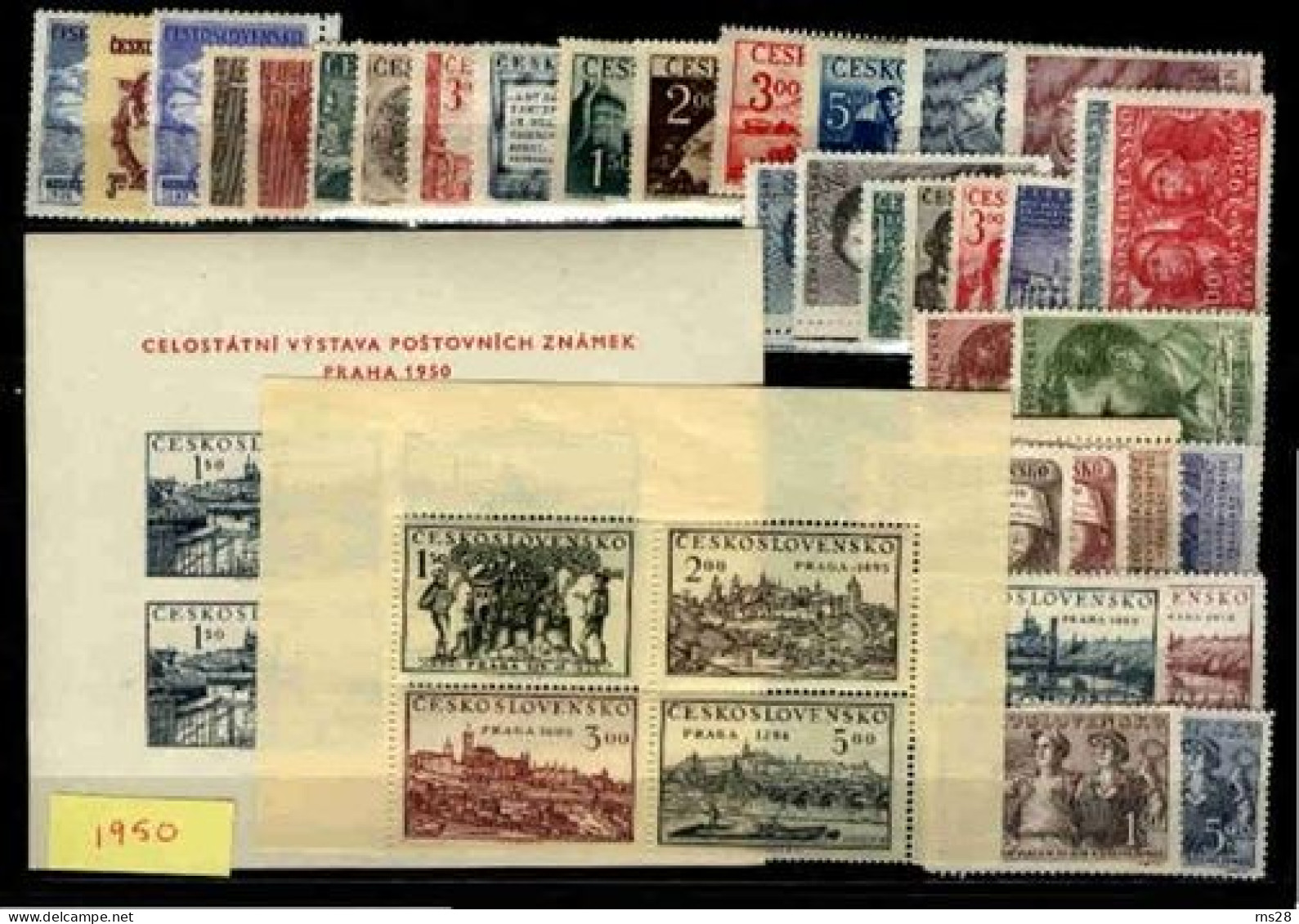 Czechoslovakie Annee Complete Neuf Sans Charnieres 1950 - Volledig Jaar