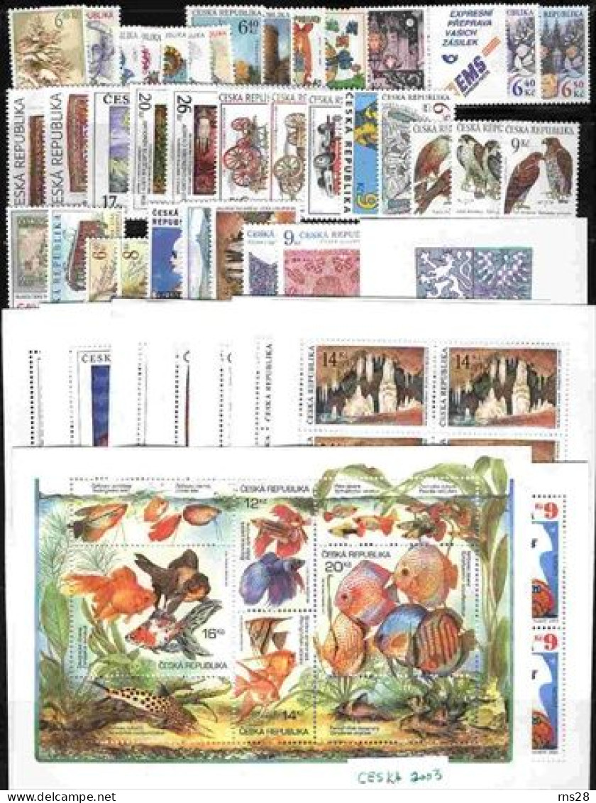 Czechoslovakie Annee Complete Neuf Sans Charnieres 2003 Avec Mini-sheet - Annate Complete