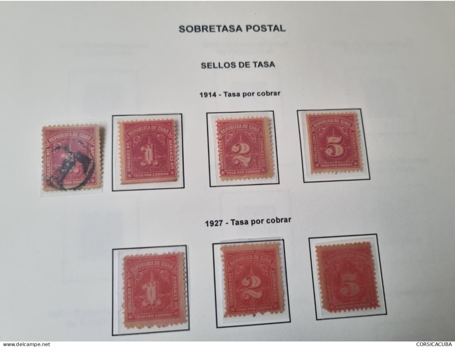 CUBA  NEUF  1914/1927  TASA  POR  COBRA--TIMBRES  TAXE  //  PARFAIT  ETAT  //  1er  CHOIX  // - Unused Stamps