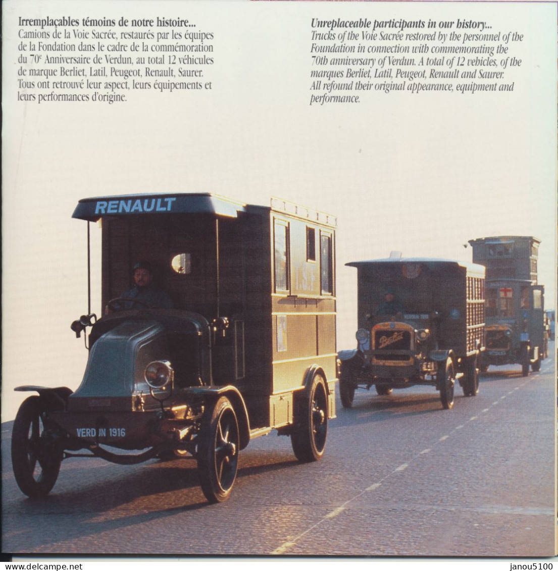 COLLECTION   TRANSPORT   CAMIONS BROCHURE   FONDATION BERLIET/  LYON  DEPUIS 1982. - Trucks