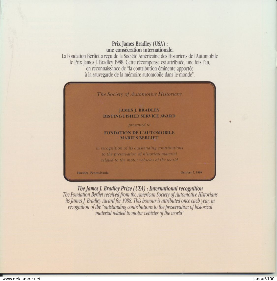 COLLECTION   TRANSPORT   CAMIONS BROCHURE   FONDATION BERLIET/  LYON  DEPUIS 1982.