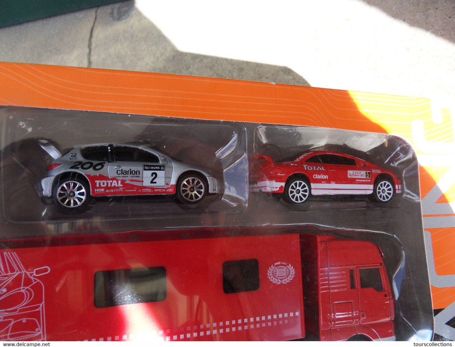 RARE COFFRET De 2004  CAMION SEMI REMORQUE MAJORETTE Collection Racing Maxi Trucks PEUGEOT 206 WRC Sport - Tracteur MAN - Majorette