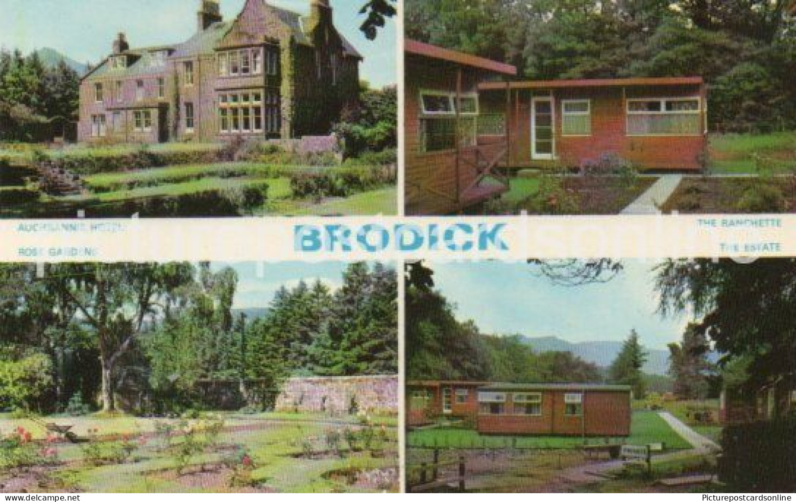 ARRAN RANCHETTES BRODICK ISLE OF ARRAN OLD COLOUR POSTCARD SCOTLAND - Ayrshire