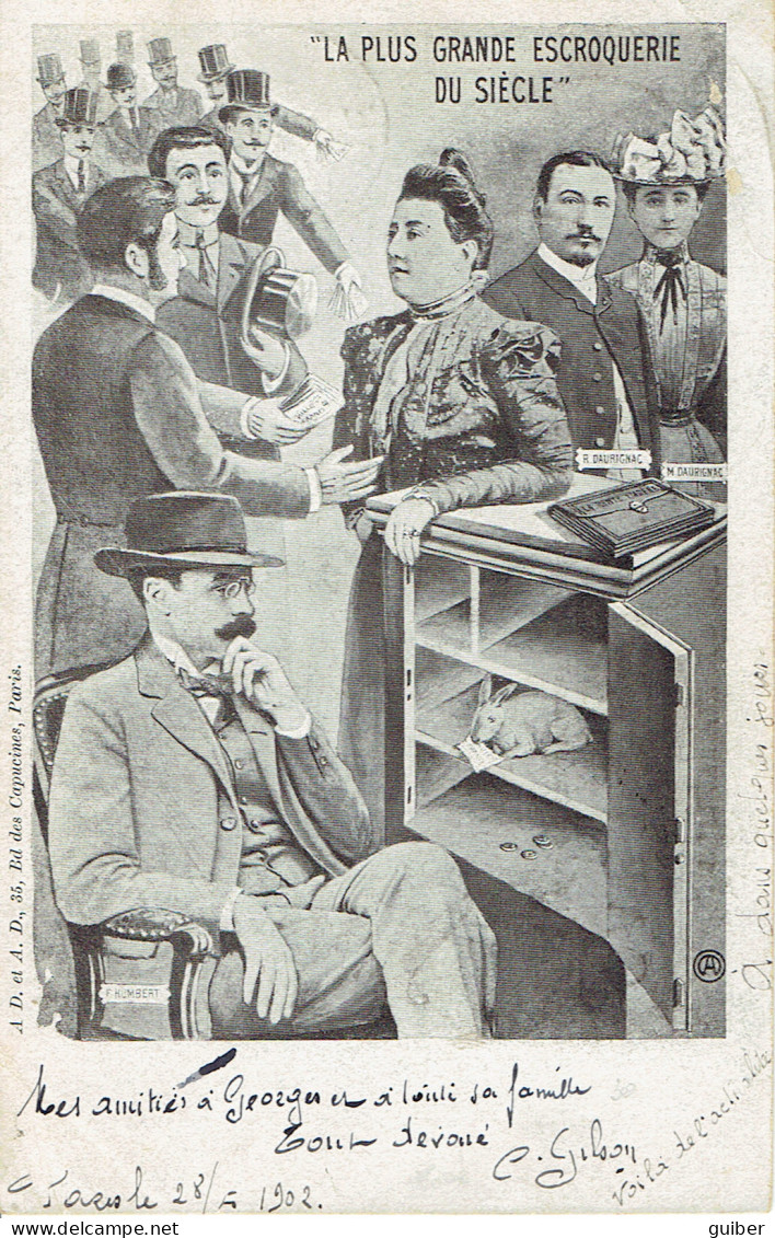 Politique  Affaire Humbert La Plus Grande Escroquerie Du Siecle 1902 Illustrateur - Satirical