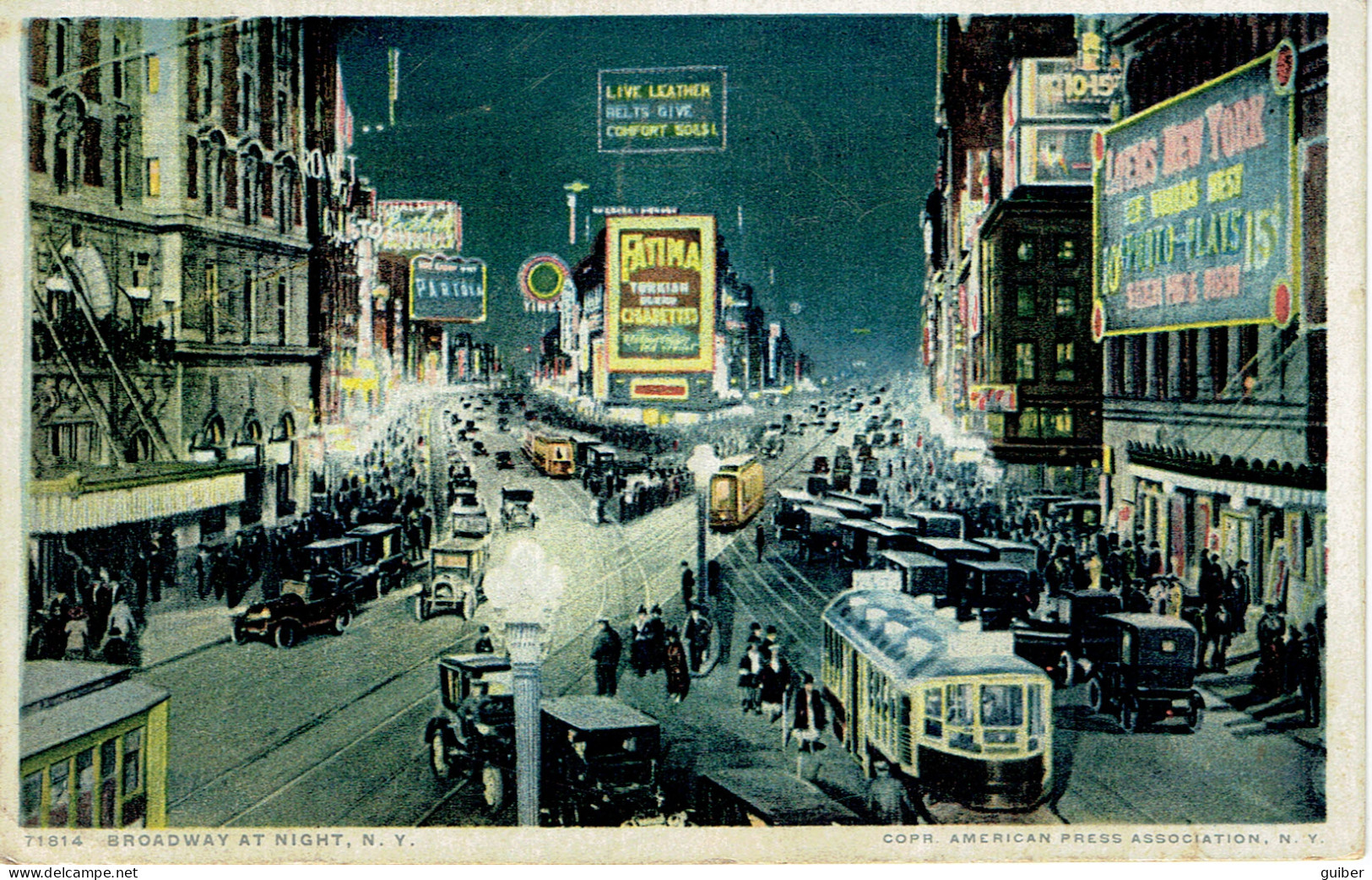 New York City Broadway At Night Tram  - Broadway