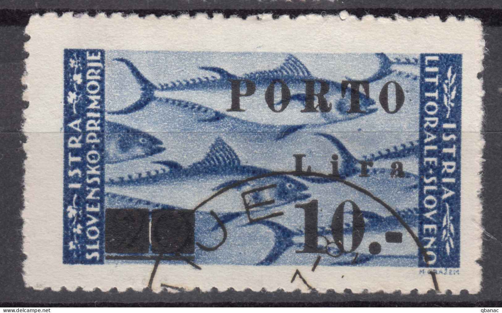 Istria Litorale Yugoslavia Occupation, Porto 1946 Sassone#17 Used - Jugoslawische Bes.: Istrien