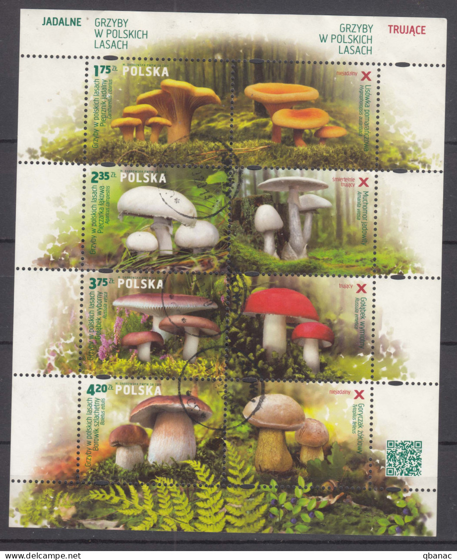 Poland 2014 Mushrooms Block, Used - Usati