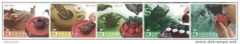 Taiwan 2006 Tea Ceremony Stamps Teapot Pot Tea Leaf Lady - Neufs