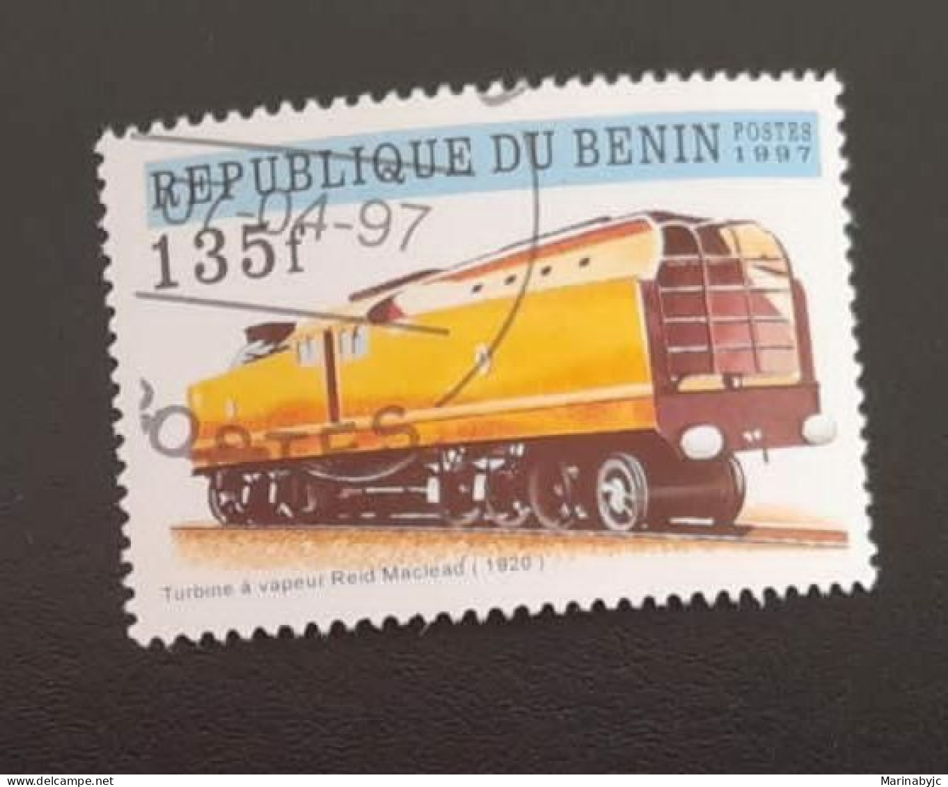 SD)1997, BENIN, LOCOMORORIES, REID MACLEOD GAS-TURBINE. 1920's, USED - Bénin – Dahomey (1960-...)