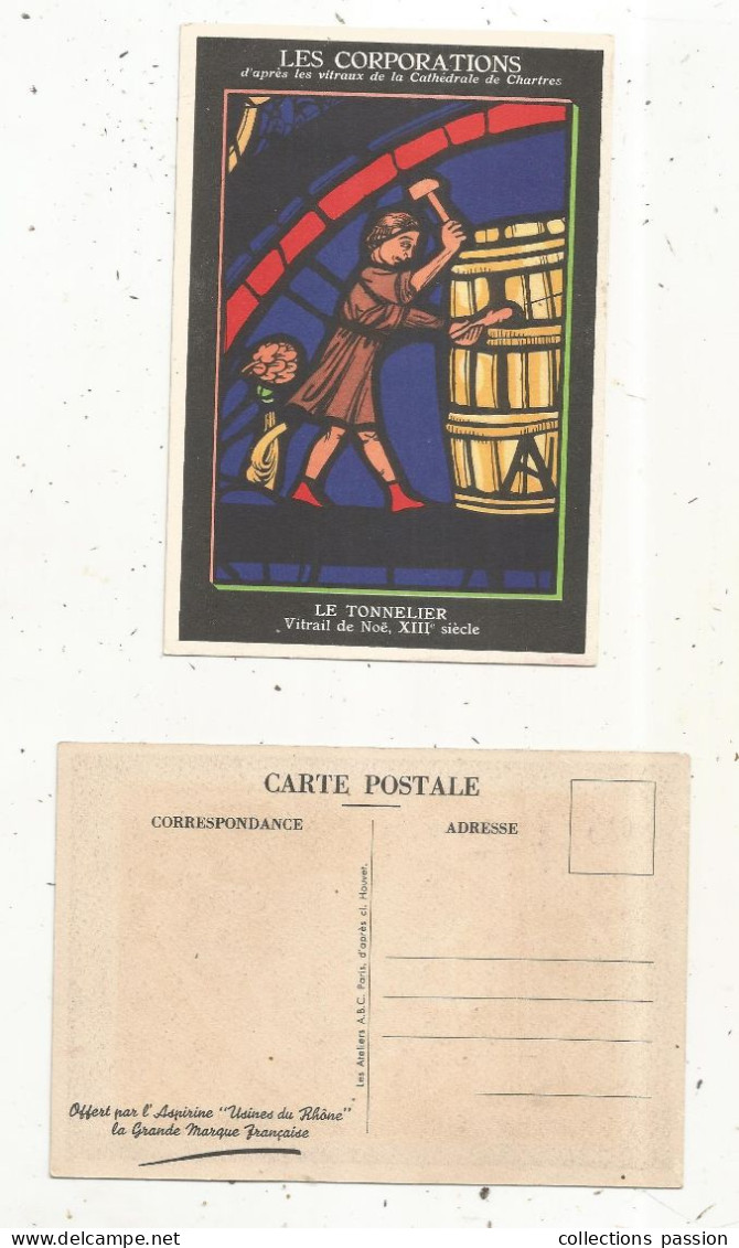 Cp, Métier, LES CORPORATIONS, D'aprés Les Vitrauxde Lacathédrale De CHARTRES, LOT DE  CARTES POSTALES - Collections & Lots