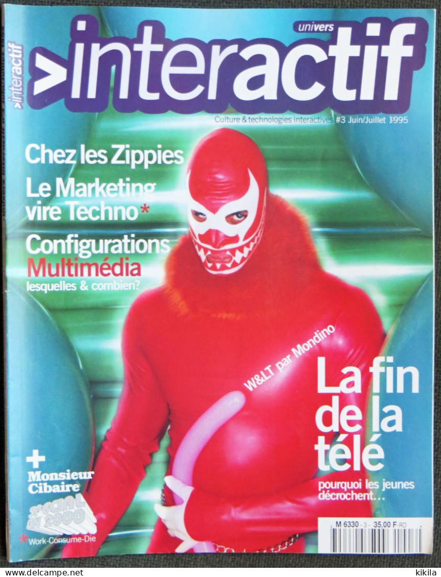 Journal Revue Informatique INTERACTIF N° 3 Juin Juillet 1995 Chez Les Zippies  Le Marketing Vire Techno  Configurations* - Informatique