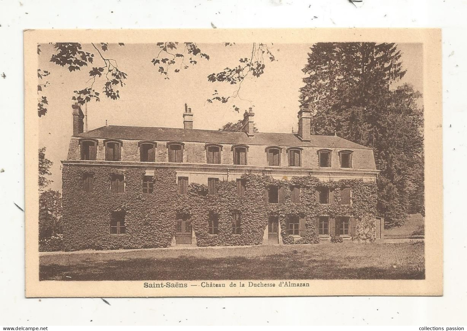 Cp, 76, SAINT SAËNS, Château De La Duchesse D'ALMAZAN, Vierge ,ed. A. Nouvel Et Vve Dubers - Saint Saens