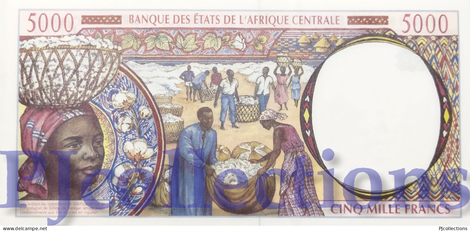 CENTRAL AFRICAN STATES 5000 FRANCS 1999 PICK 604Pe UNC - Centrafricaine (République)