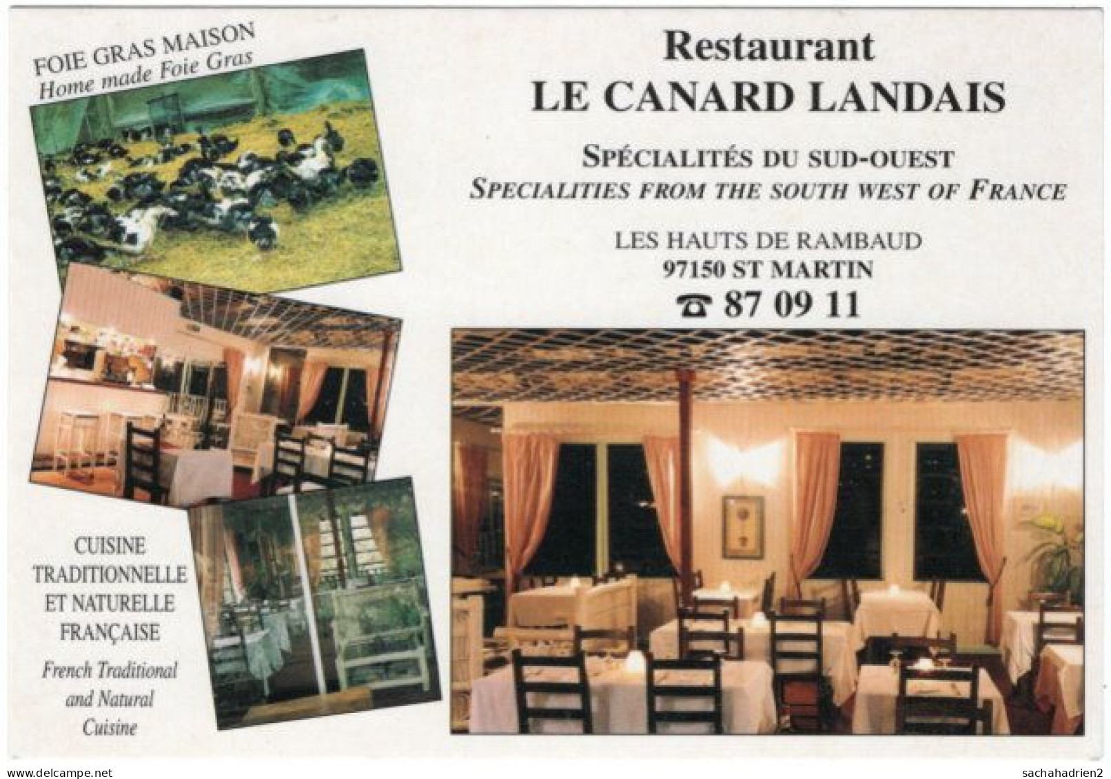 971. Gf. SAINT-MARTIN. Les Hauts De Rambaud. Restaurant Le Canard Landais. 4 Vues - Saint Martin