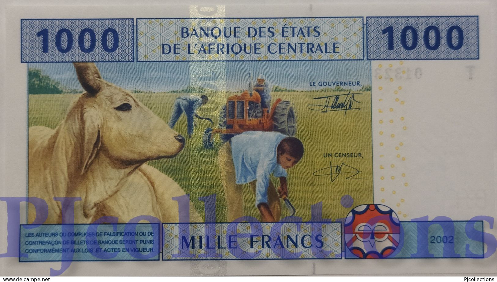 CENTRAL AFRICAN STATES 1000 FRANCS 2001 PICK 107Ta UNC - Centrafricaine (République)