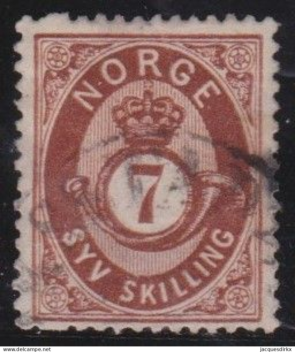 Norway      .    Y&T    .   21  (2 Scans)         .   O     .    Cancelled .  Hinged - Used Stamps