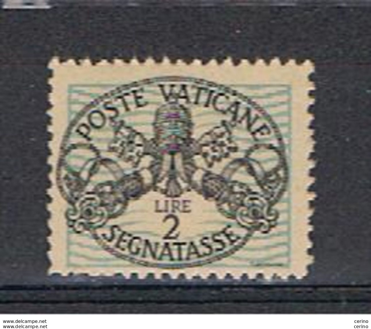 VATICANO:  1946  TASSE  -  £. 2  AZZURRO  CHIARO  N. -  SASS. 17 - Postage Due