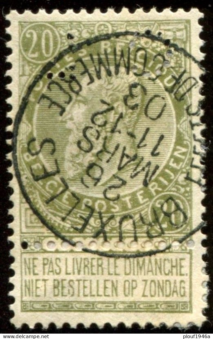 COB   58 (o) /Bruxelles (Effets DE Commerce) Perforé - 1863-09