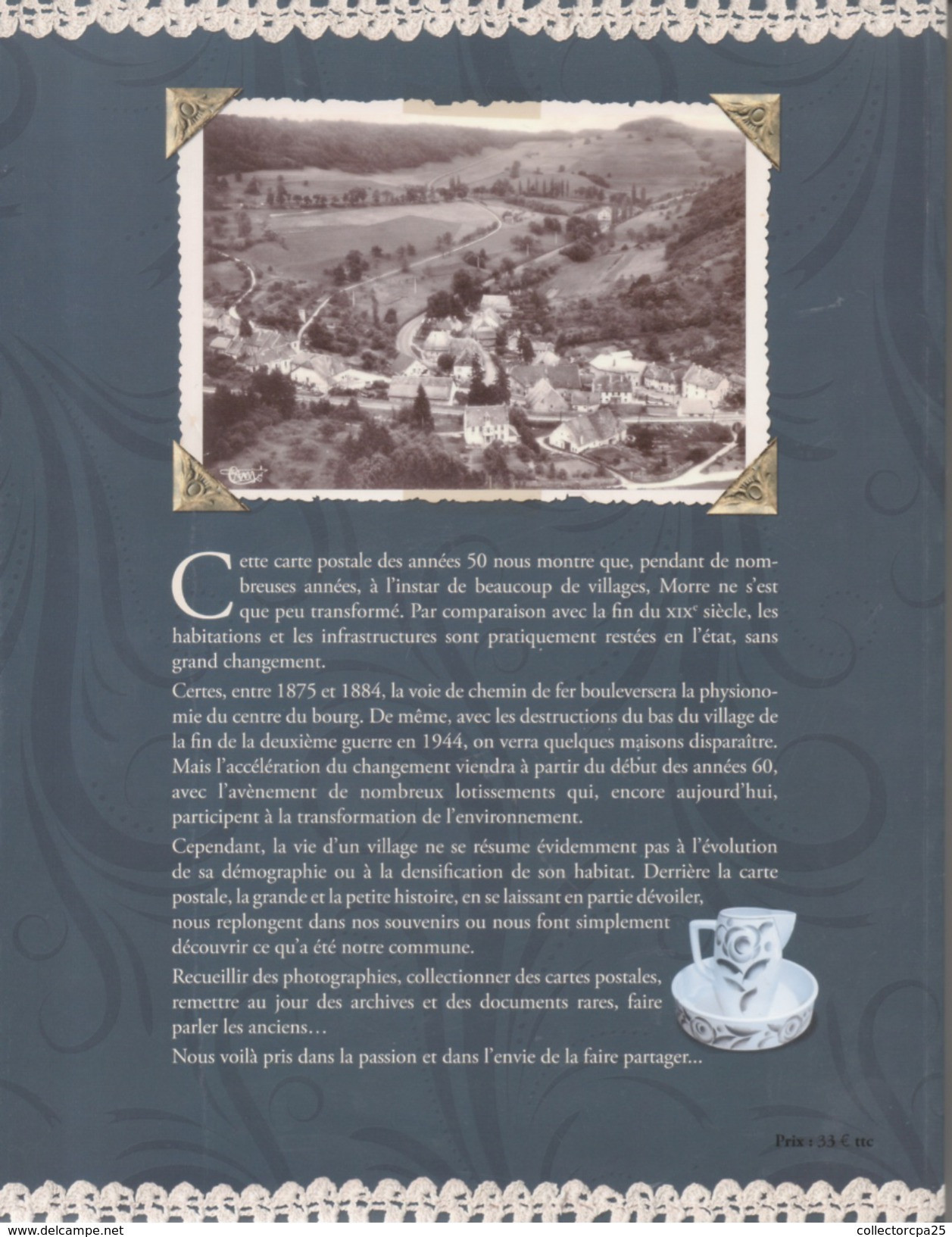 Le Passé En Habits Du Dimanche Village De Morre Doubs - 280 Pages Année 2009 Format 27 X 21 Cm - Franche-Comté