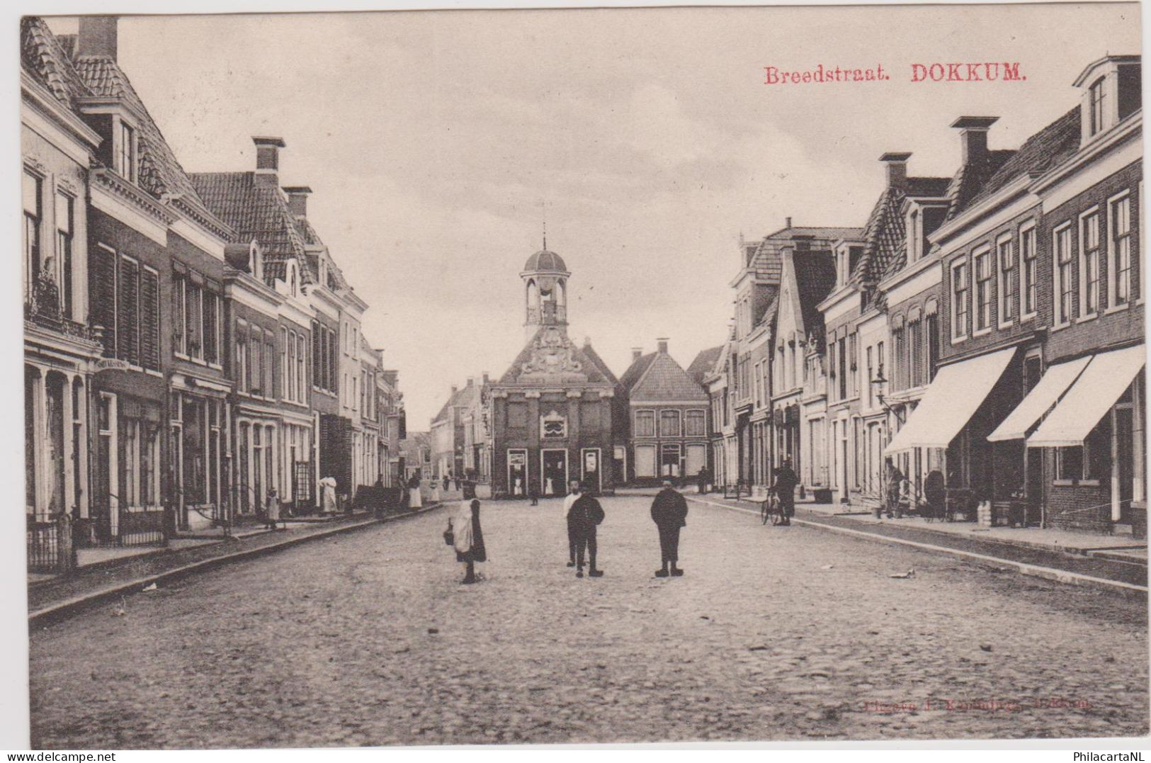 Dokkum - Breedstraat Met Kinderen - 1908 - Dokkum