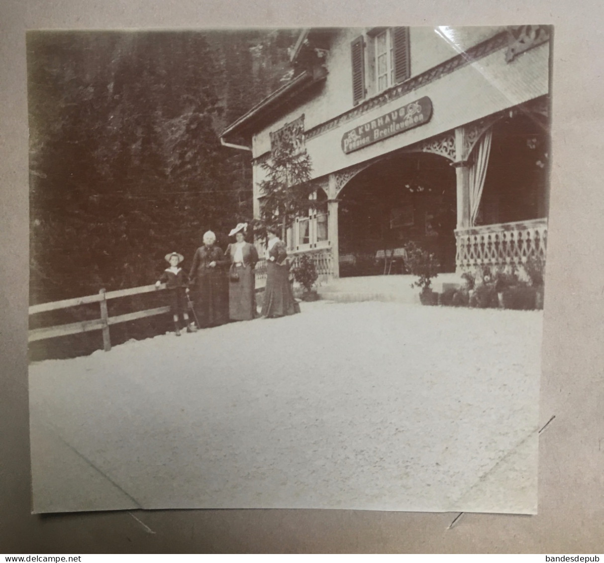 Suisse 8 photo originale  photographe amateur station train et auberge Breitlauenen Schynige Platte