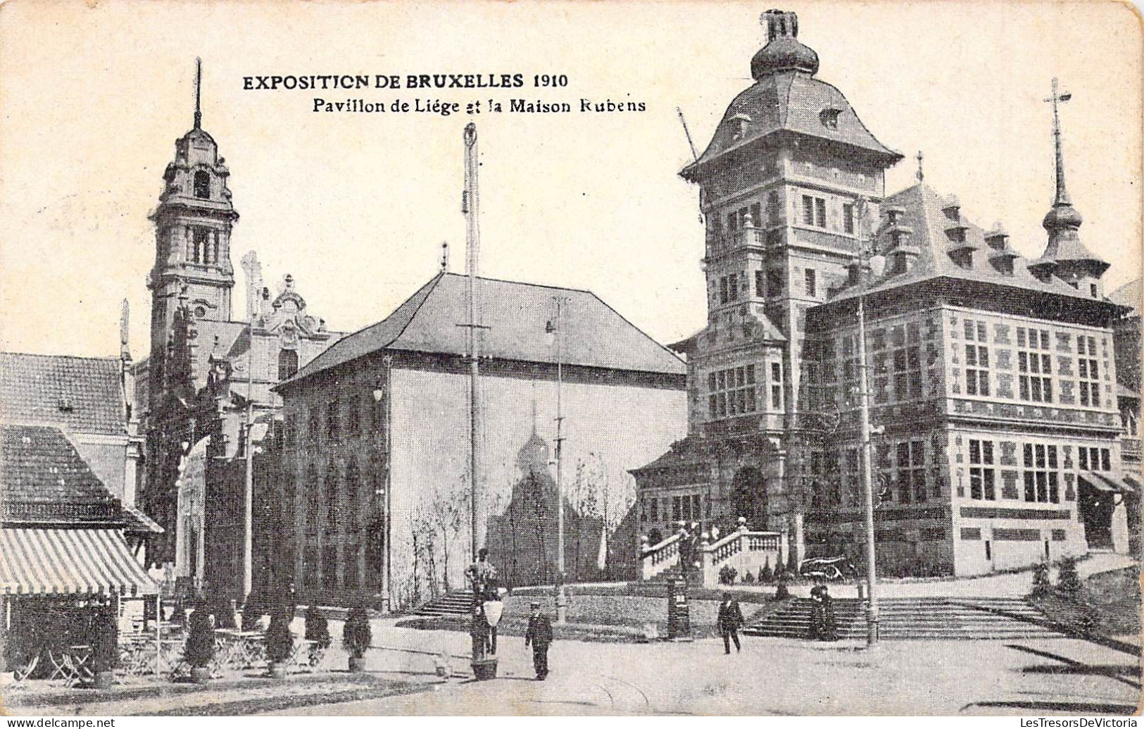 BELGIQUE - EXPOSITION DE BRUXELLES 1910 - Pavillon De Liége Et La Maison Rubens  - Carte Postale Ancienne - Universal Exhibitions