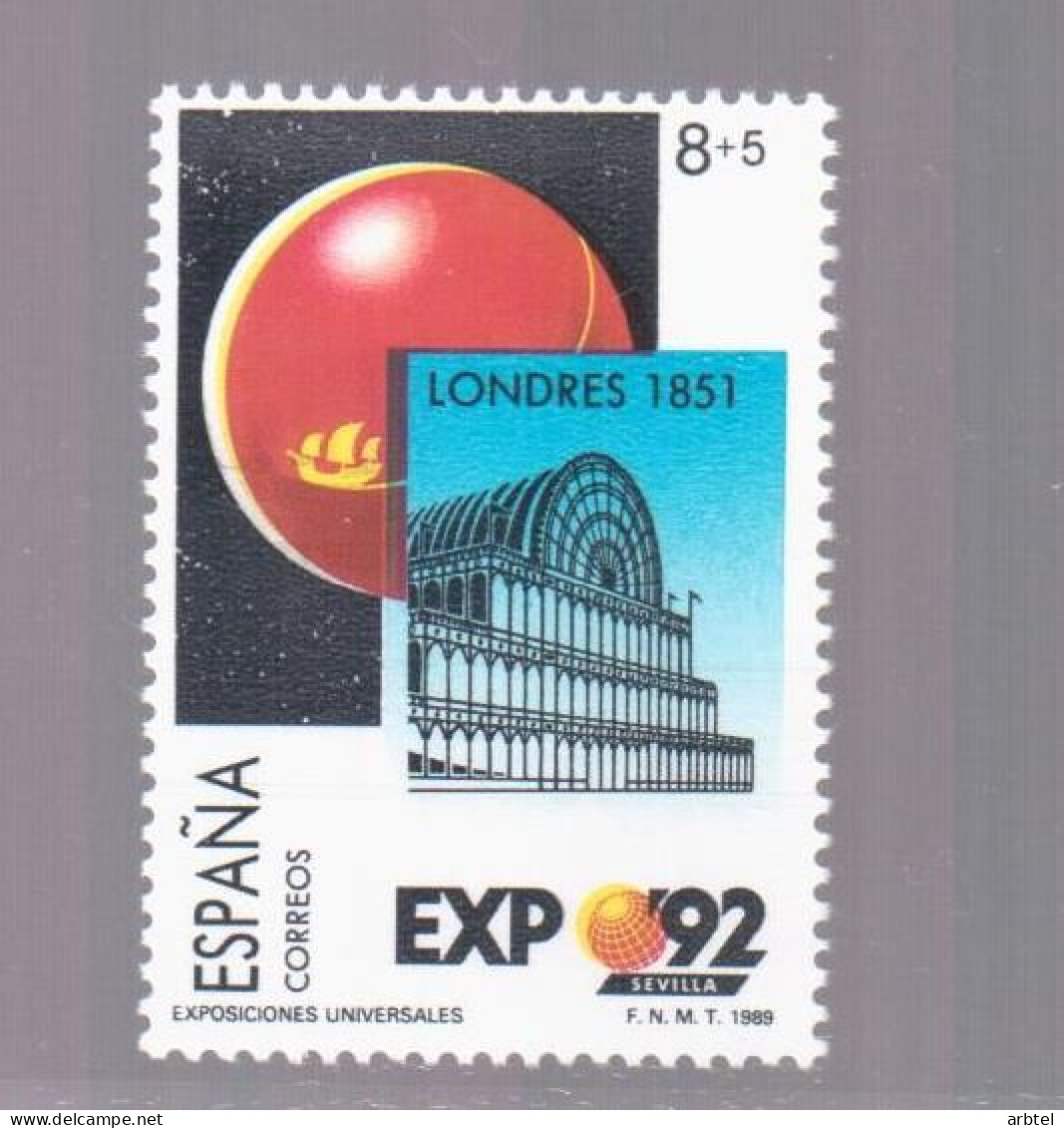 ESPAÑA EXPO 92 SEVILLA LONDRES 1851  IMPRESION DESPLAZADA - 1992 – Sevilla (Spain)