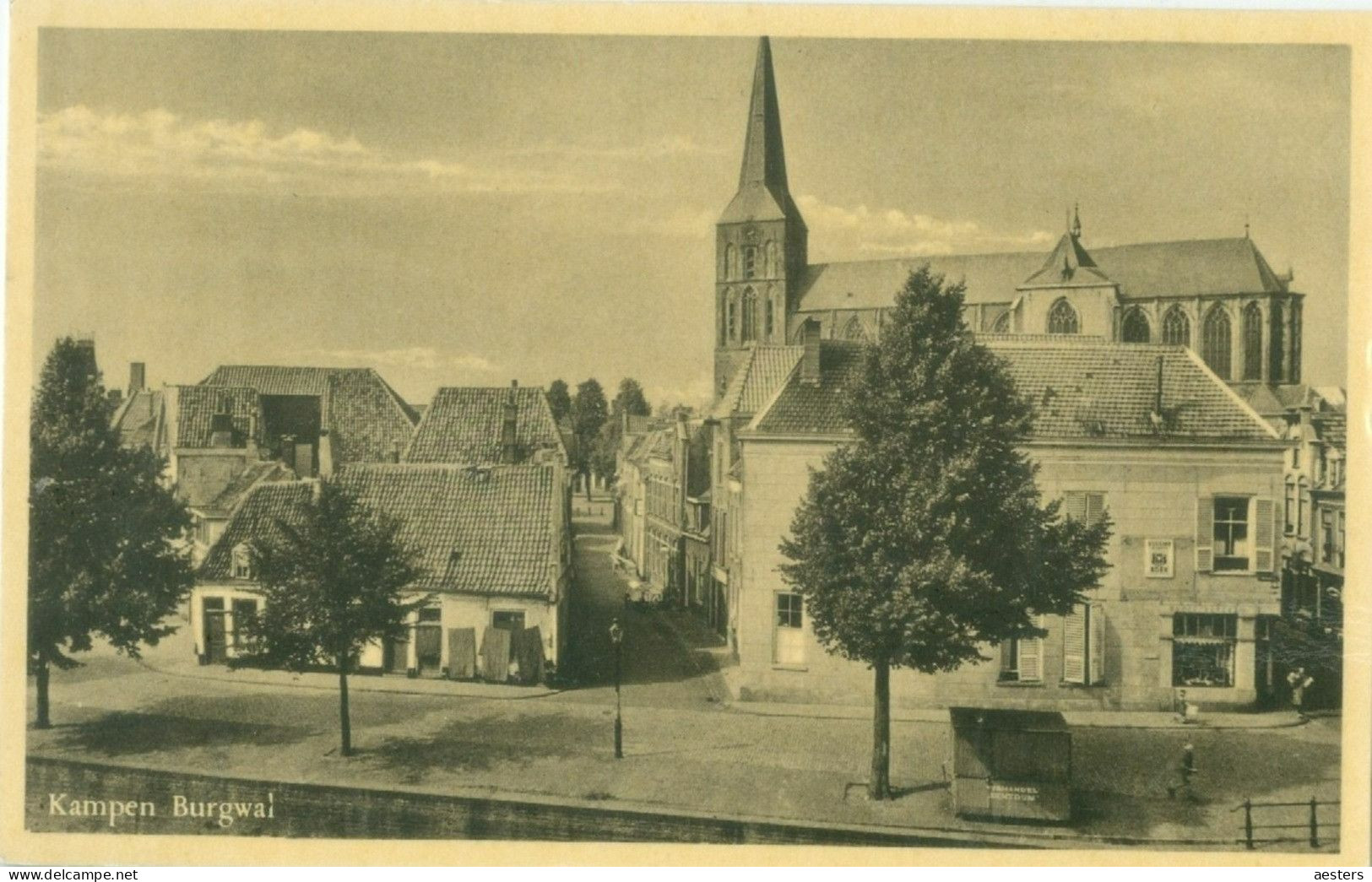 Kampen 1954; Burgwal - Gelopen. (Rembrandt - Amsterdam) - Kampen