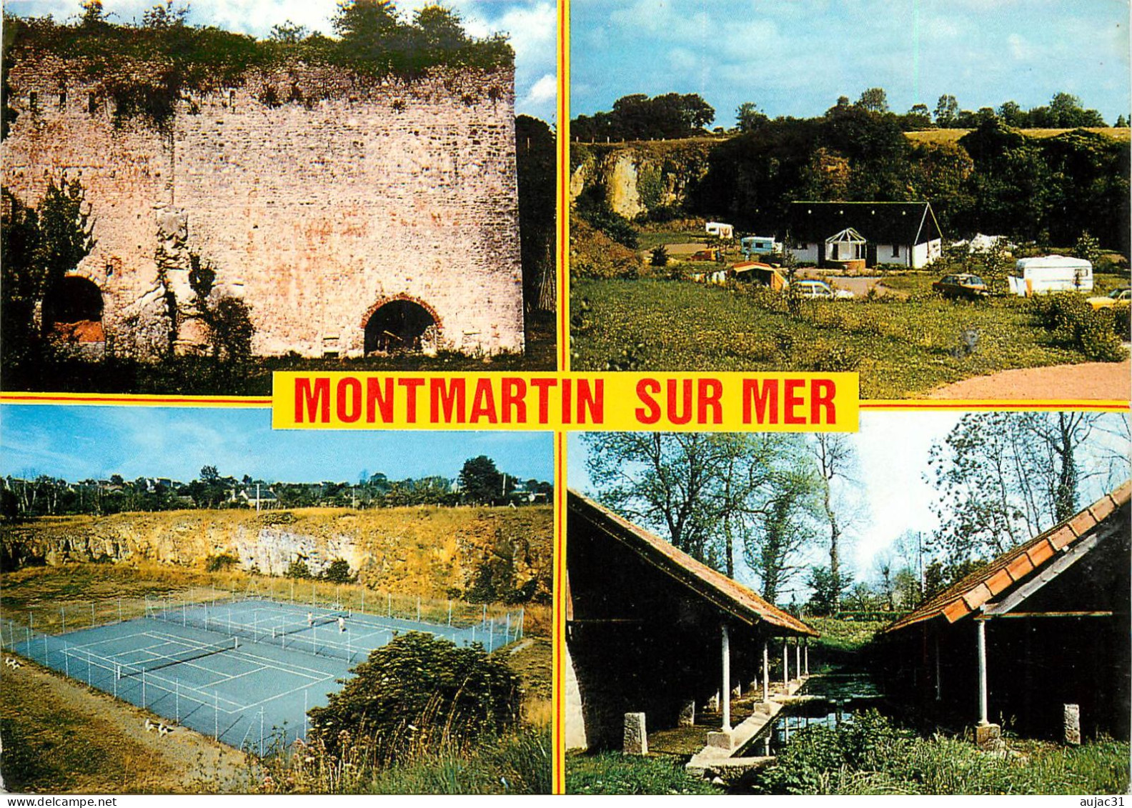 Dép 50 - Sports - Tennis Sur Une Vue - Lavoir - Lavoirs Sur Une Vue  - Montmartin Sur Mer - Multivues - état - Montmartin Sur Mer