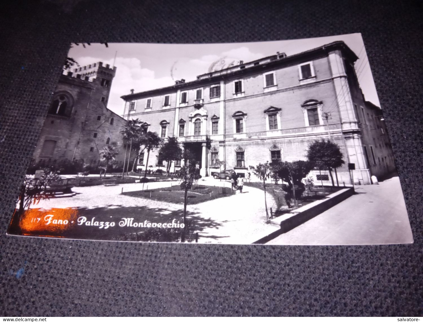 CARTOLINA FANO PALAZZO MONTEVECCHIO- VIAGGIATA 1956 - Fano