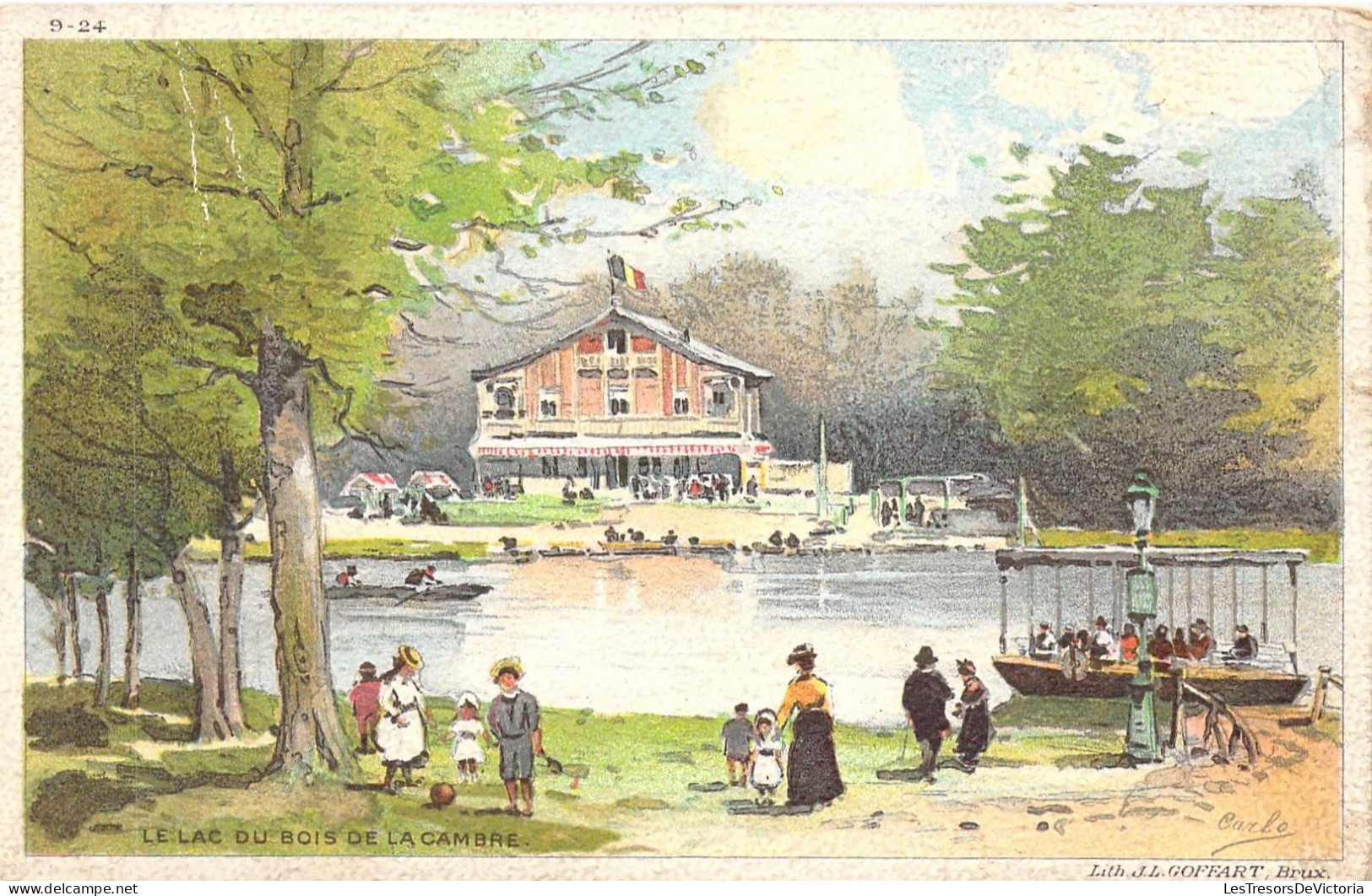 BELGIQUE - BRUXELLES - Le Lac Du Bois De La Cambre - Carte Postale Ancienne - Piazze