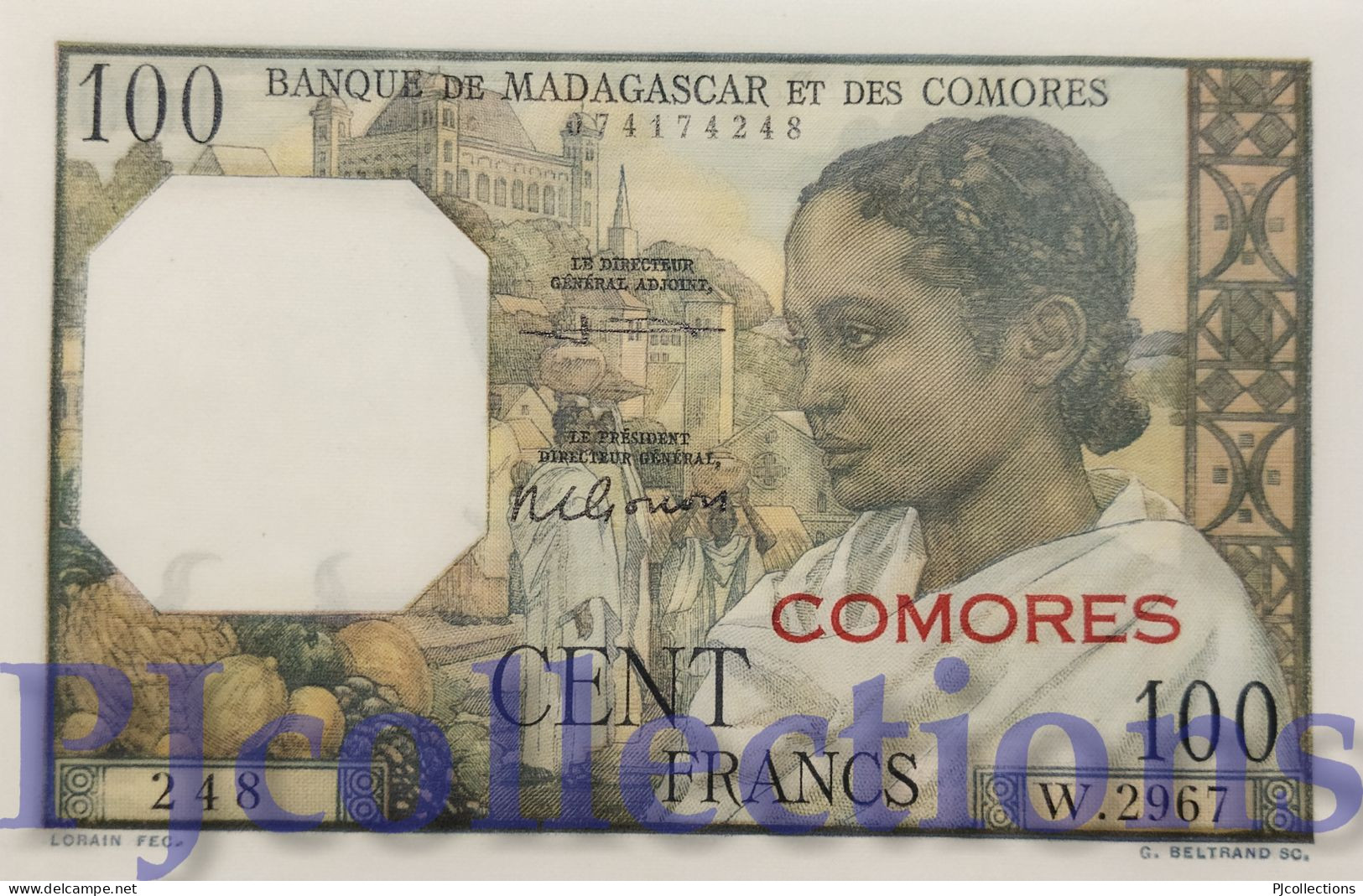 COMOROS 100 FRANCS 1963 PICK 3b UNC - Comoros