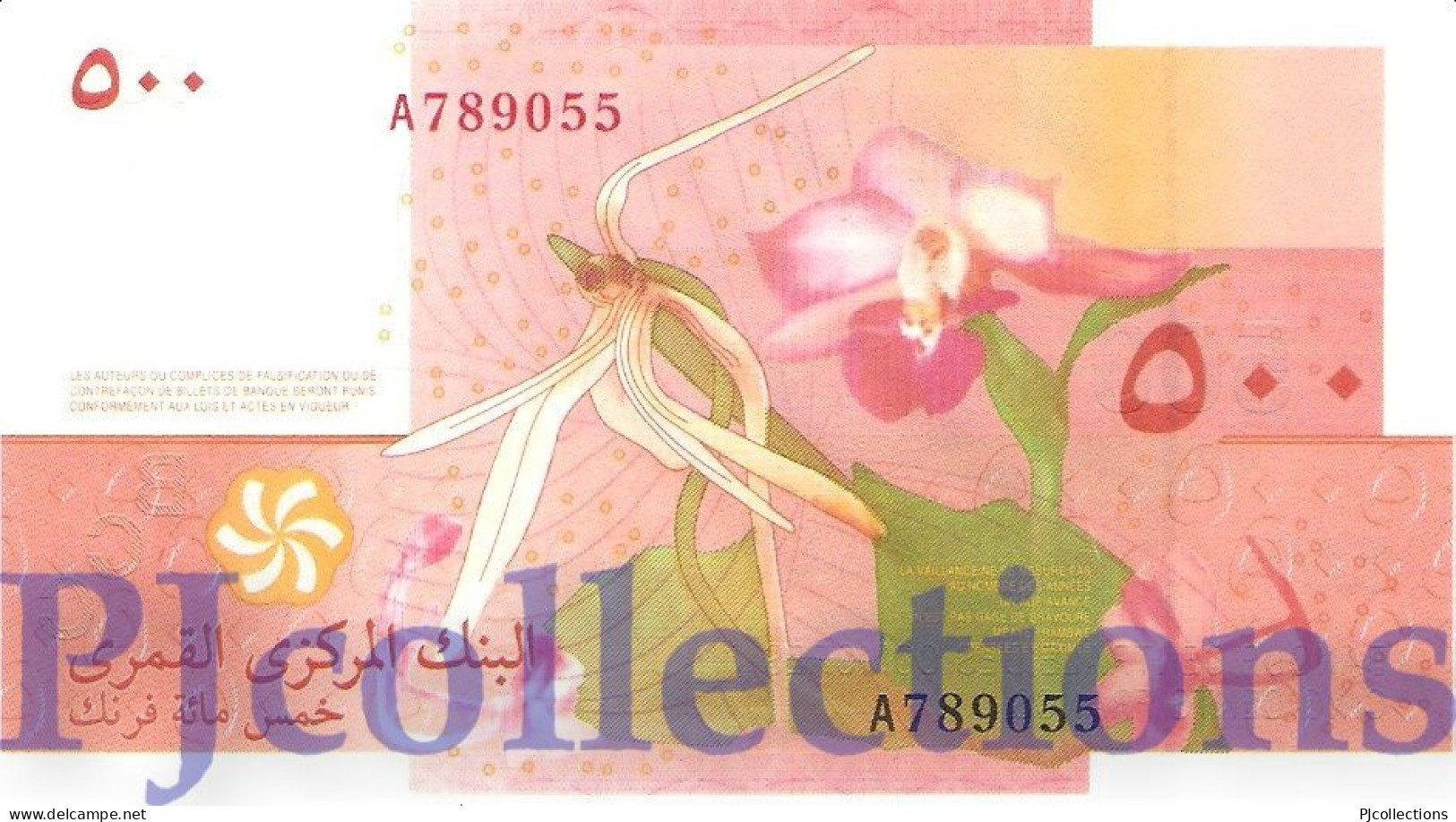 COMOROS 500 FRANCS 2005 PICK 15a UNC PREFIX "A" - Komoren