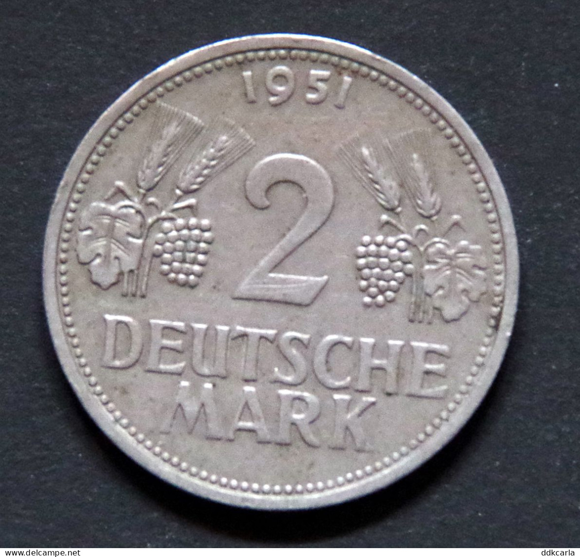 2 Mark 1951 F (mit Trauben) - 2 Mark