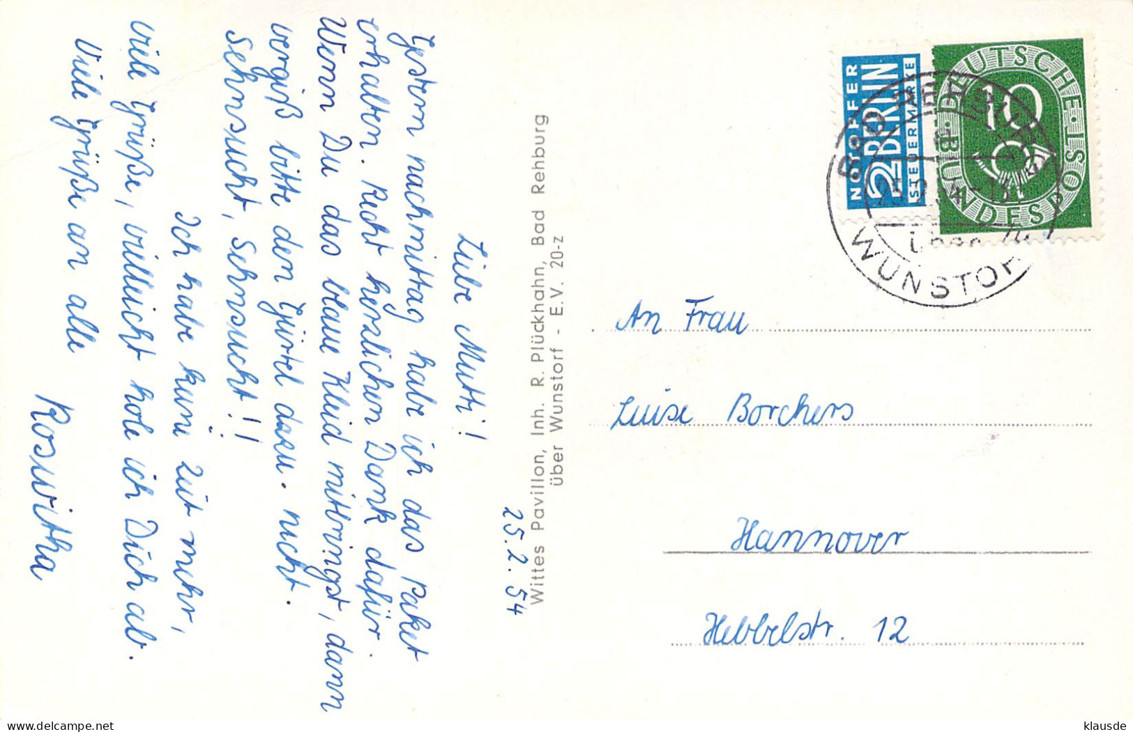 Bad Rehburg - Marienheim Gel.1954 NO - Nienburg