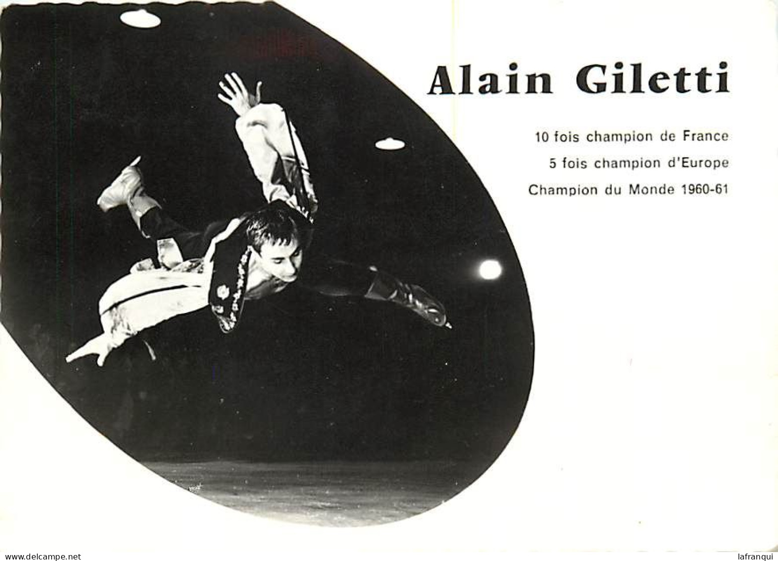 Gd Format :environ15cms X10cms-ref AC658- Patinage Artistique - Alain Giletti -champion De France -champion Du Monde - Patinage Artistique