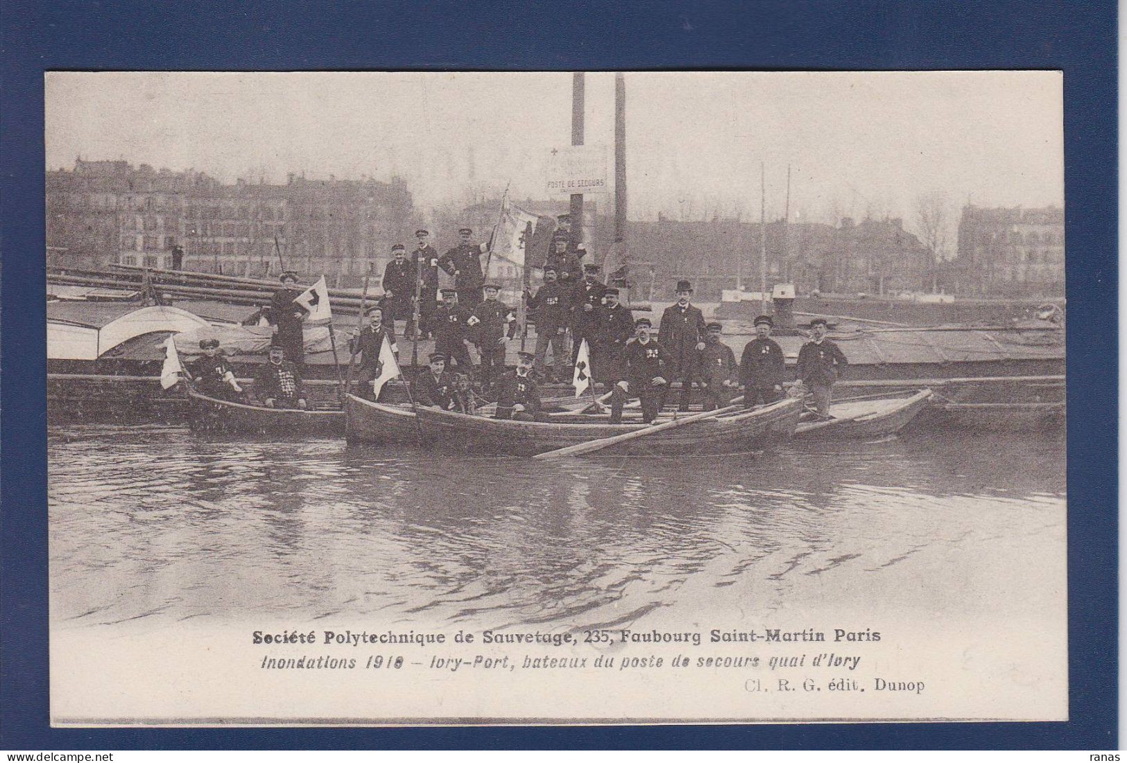 CPA [75] Paris > Inondations De 1910 Non Circulé Société Polytechnique De Sauvetage - Paris Flood, 1910