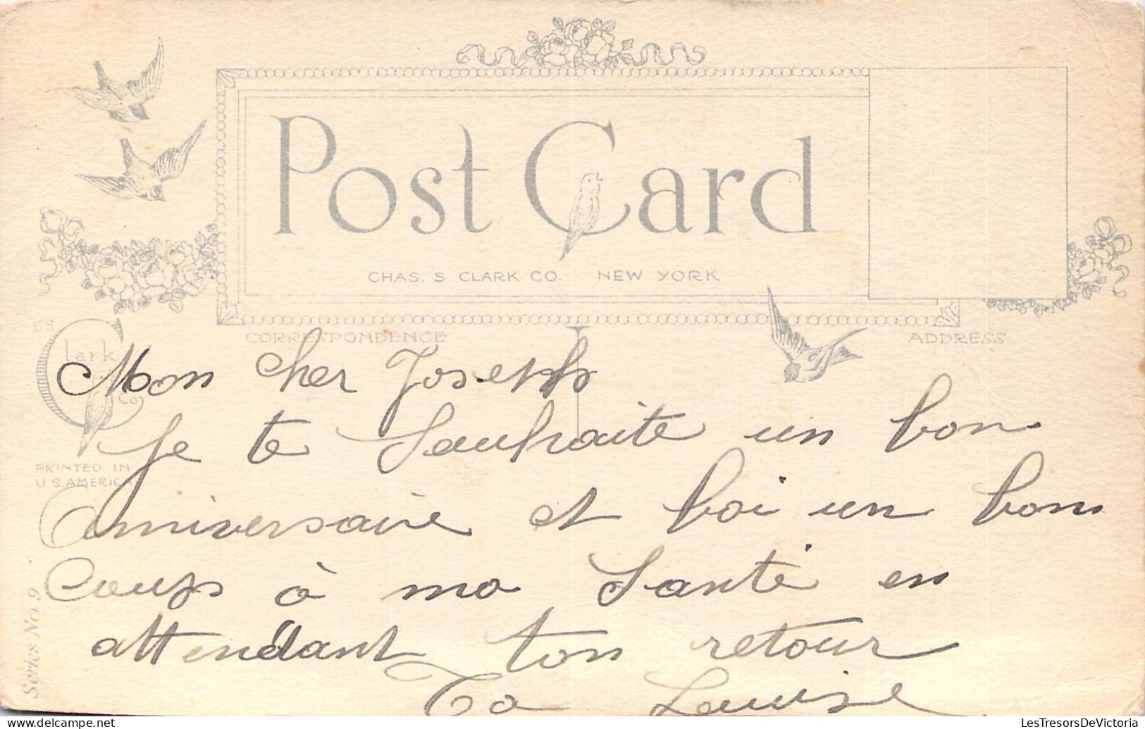 BIRDS - Birthday Happiness - Carte Postale Ancienne - Birds