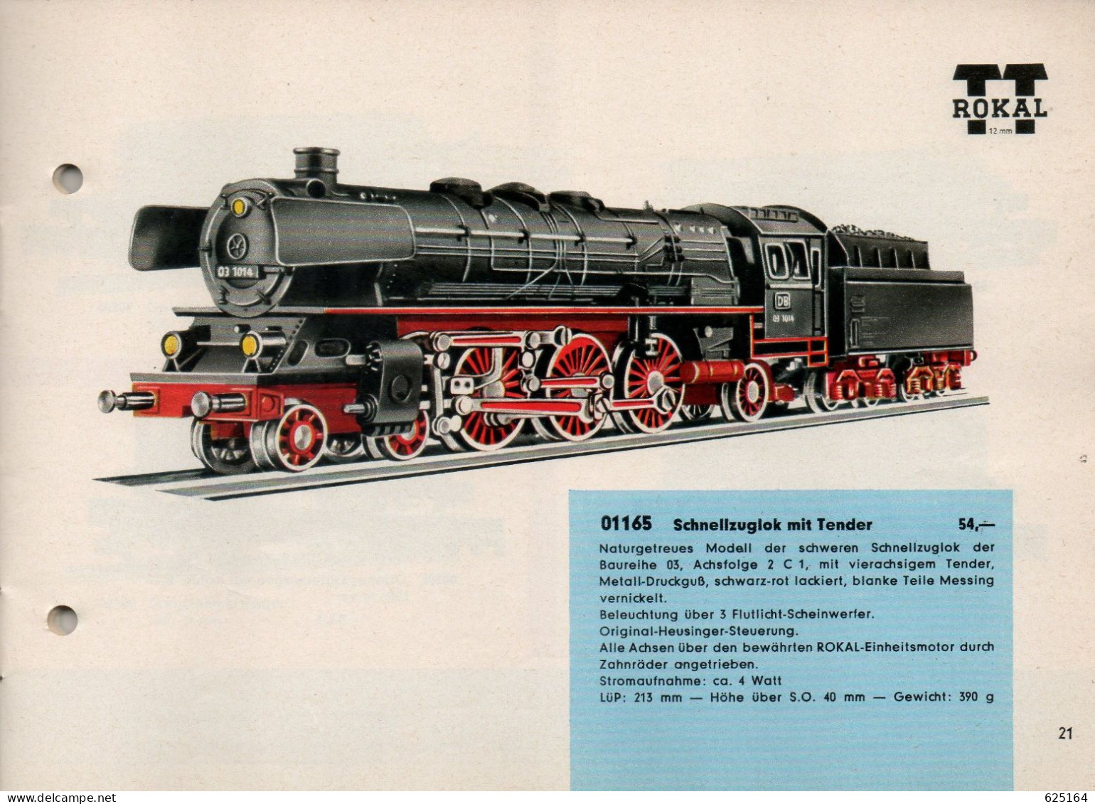 Catalogue ROKAL 1962 14/D Katalog Spur TT  Maßstab 1/120 - Deutsch