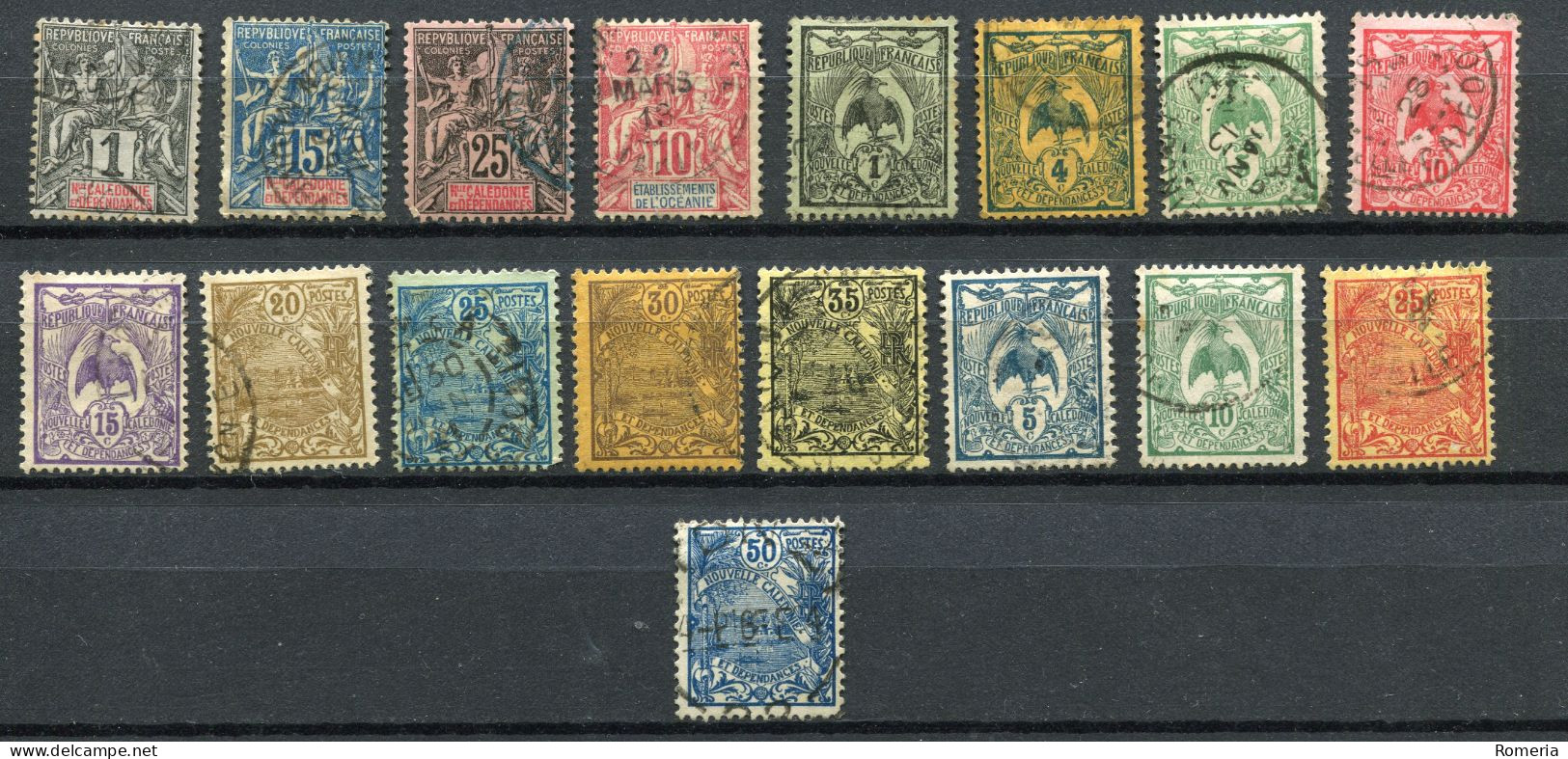 Nouvelle Calédonie - 1902 -> 1922 - Lots Oblitérés Yt - 41 46 48 60 88 90 91 93 94 95 95 96 97 114 115 117 120 - Used Stamps
