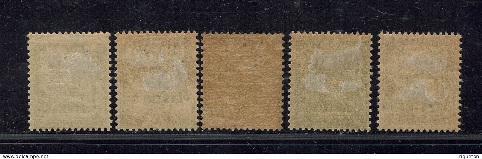 Grand Liban. 1924. Taxes N° 1/5 (Avec G Maigre Sur Le N° 4) Neufs X. Cote : 57.00 € - Timbres-taxe