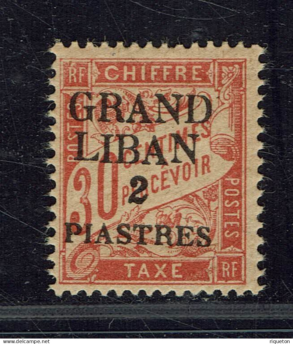 Grand Liban. 1924. Taxe N° 3. Neuf. X. Recto-verso. - Timbres-taxe