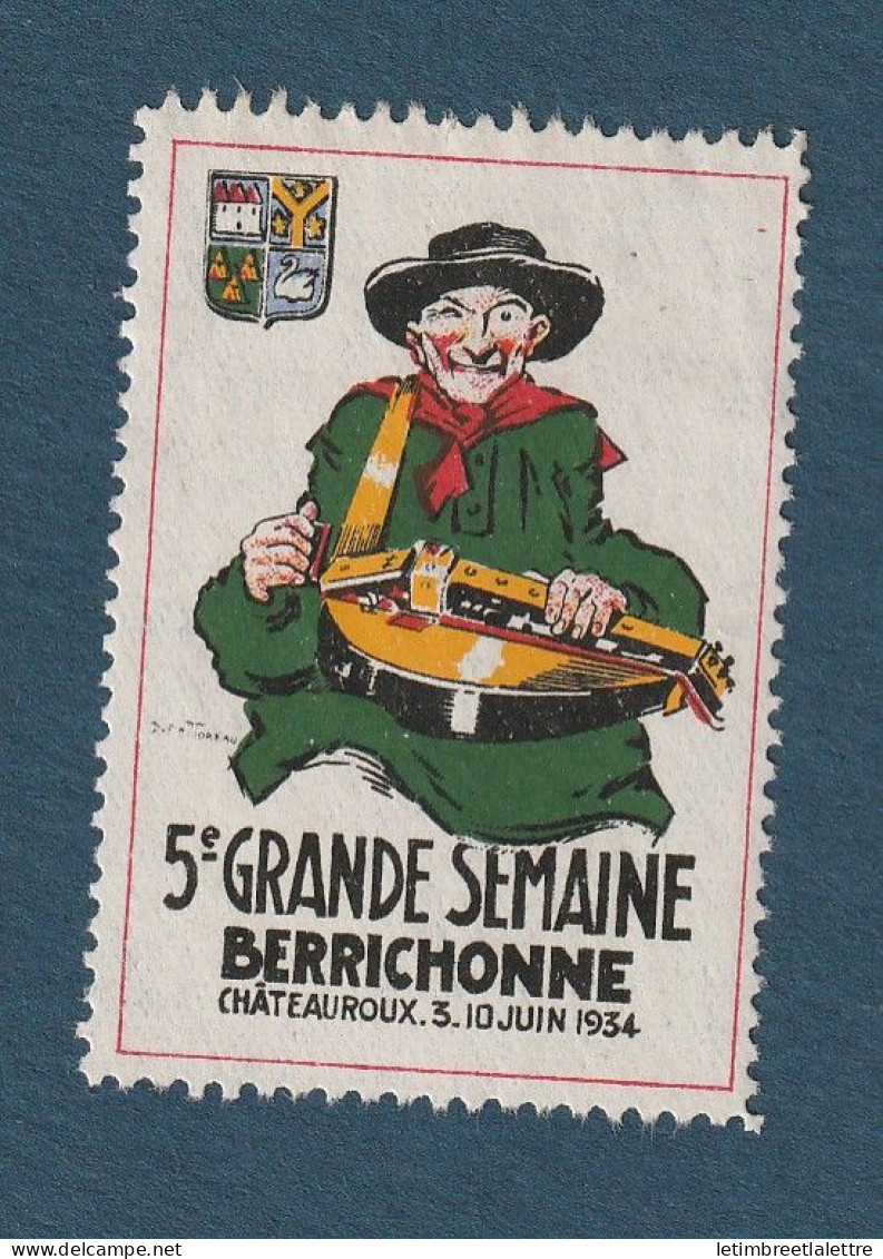 France - Vignette - 5 ème Grande Semaine Berrichonne - Briefmarkenmessen
