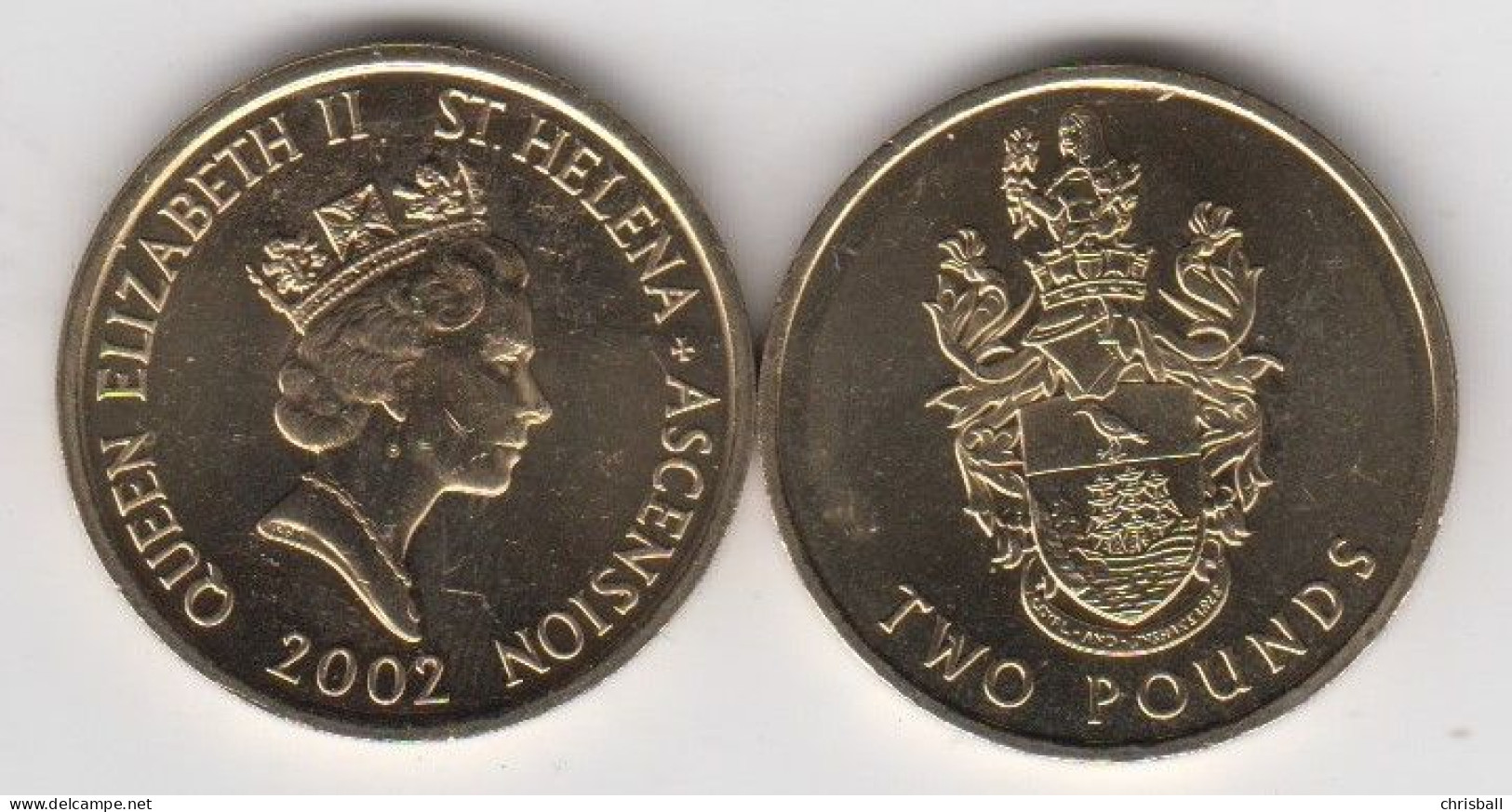 Saint Helena & Ascension 2002 Two Pound £2  Aunc - Ascension (Insel)