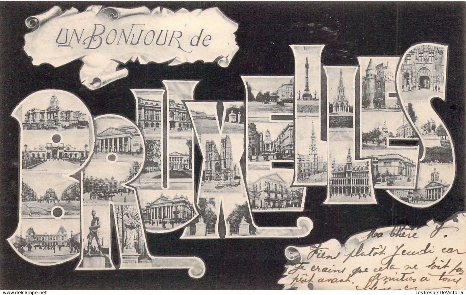 BELGIQUE - BRUXELLES - Un Bonjour De Bruxelles - Multivues De La Ville - Carte Postale Ancienne - Otros & Sin Clasificación